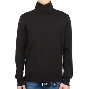 DIOR HOMME Mock Turtleneck with Full Back Zipper 243M630AT469 C 900 BLACK